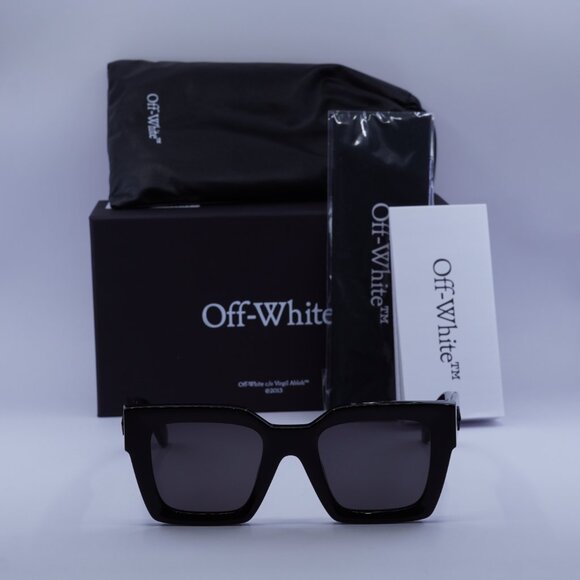 Off-White OERI13I JACKSON 1307 Square Sunglasses – Black/Dark Grey - Picture 3 of 10